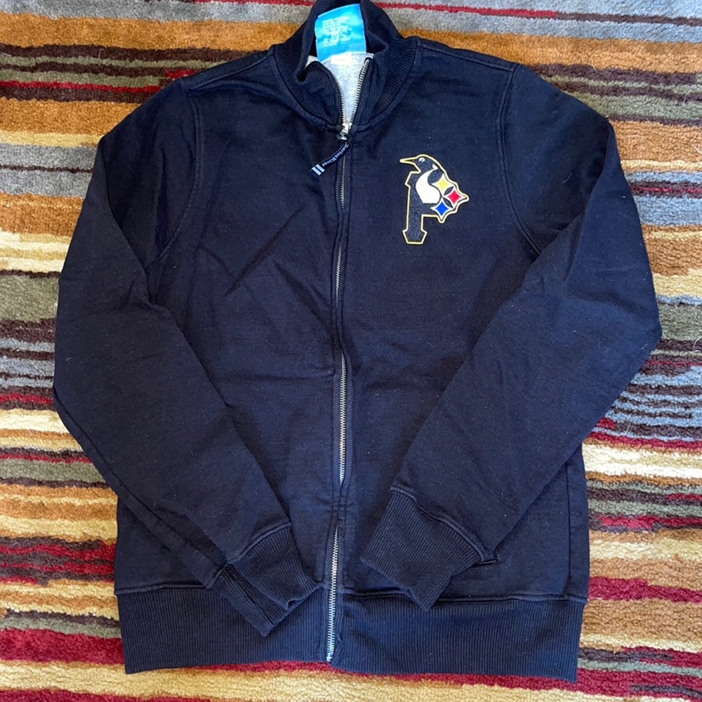 Charles river penguins/steelers/pirates zip up sweatshirt small